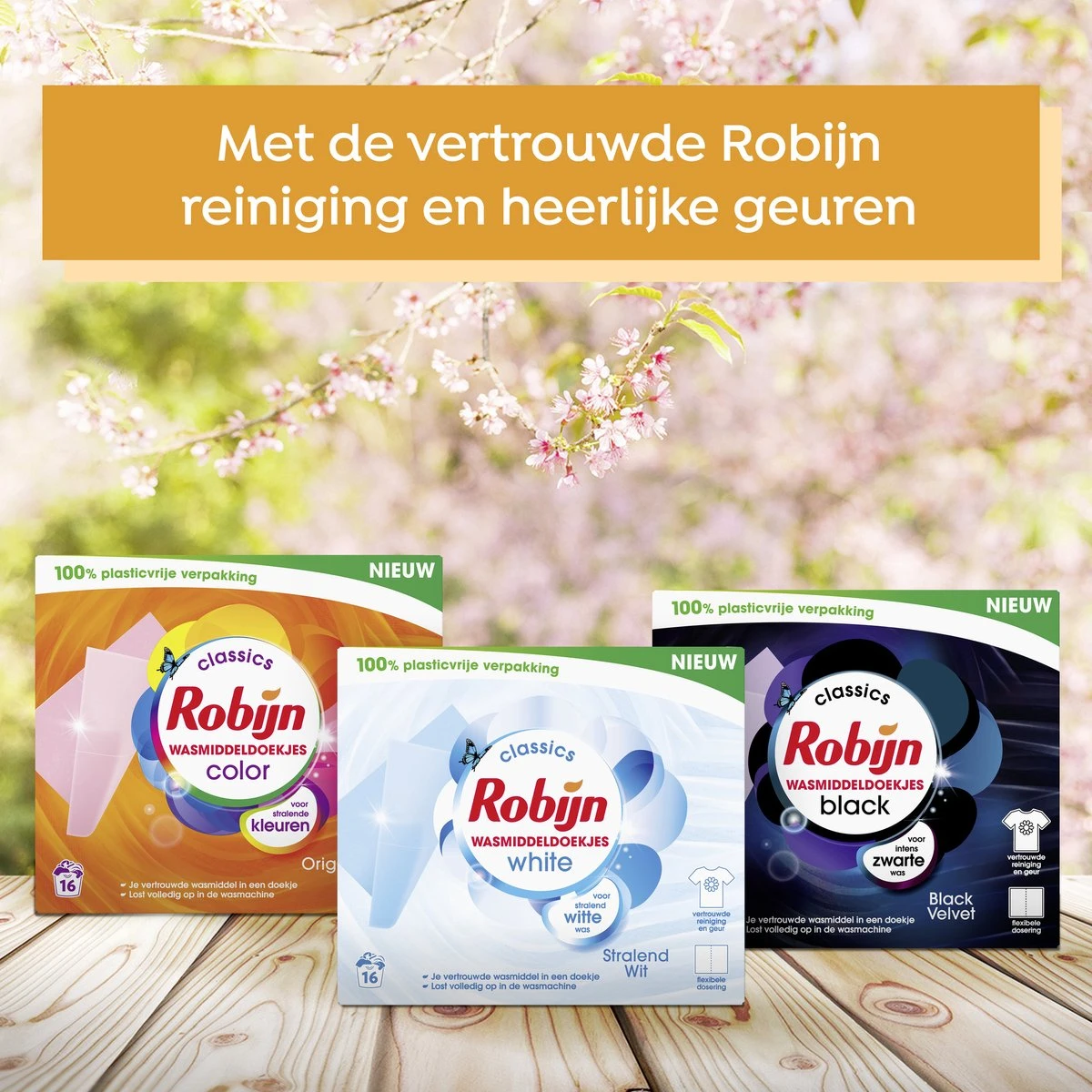 Robijn Classics Stralend Wit Wasmiddeldoekjes - 4 X 16 Wasstrips - Voordeelverpakking - Afbeelding 6