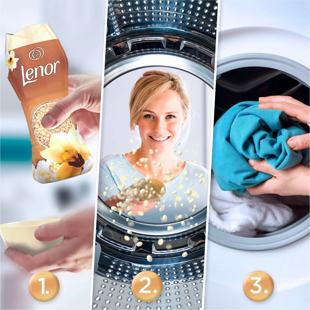 Lenor Geurbooster Gouden Orchidee - Geurparels - 6x16 Wasbeurten - Voordeelverpakking - Afbeelding 5