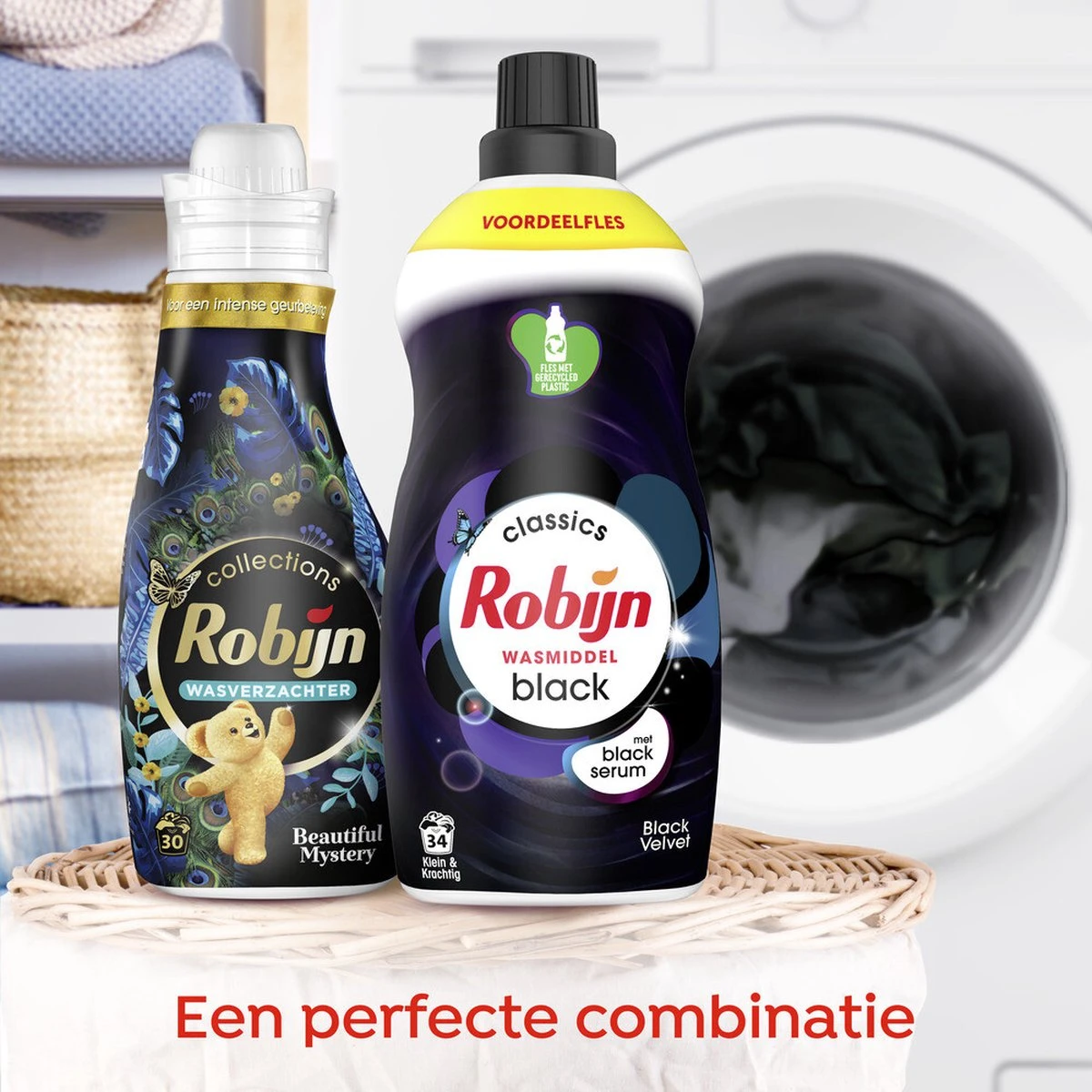 4x Robijn Klein & Krachtig Wasmiddel Black Velvet 1,19 Liter - Afbeelding 4