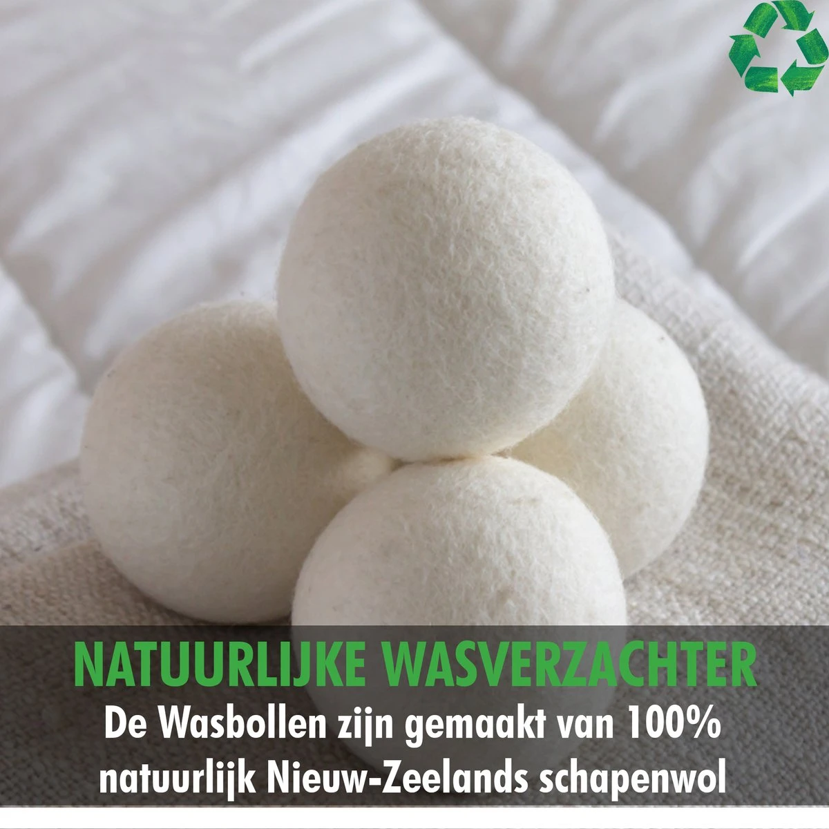 Merkloos Drogerballen Wol XL 6 Stuks - Duurzaam - Wasverzachter - Drogerbollen - Wasdrogerballen - Wasbollen - Afbeelding 2