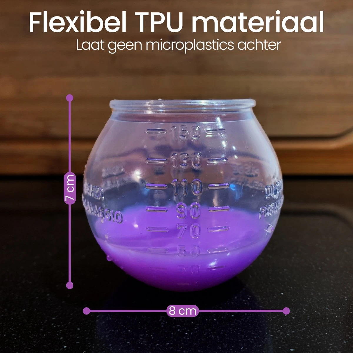 BluGo Doseerbol 5 Stuks - Wasbollen - Doseerdop - Drogerballen - Wasballen - Herbruikbaar - Maataanduiding - 150ml - Afbeelding 3