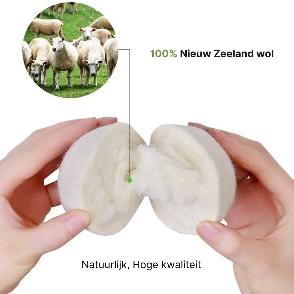 Wollen Drogerballen - Duurzaam & Milieuvriendelijk - Wasbol - Verkort Droogtijd - Droogballen - Hypoallergeen En Chemicaliënvrij - Bespaar Op Energierekening - Wasdroger Ballen - Wasbollen - Afbeelding 4