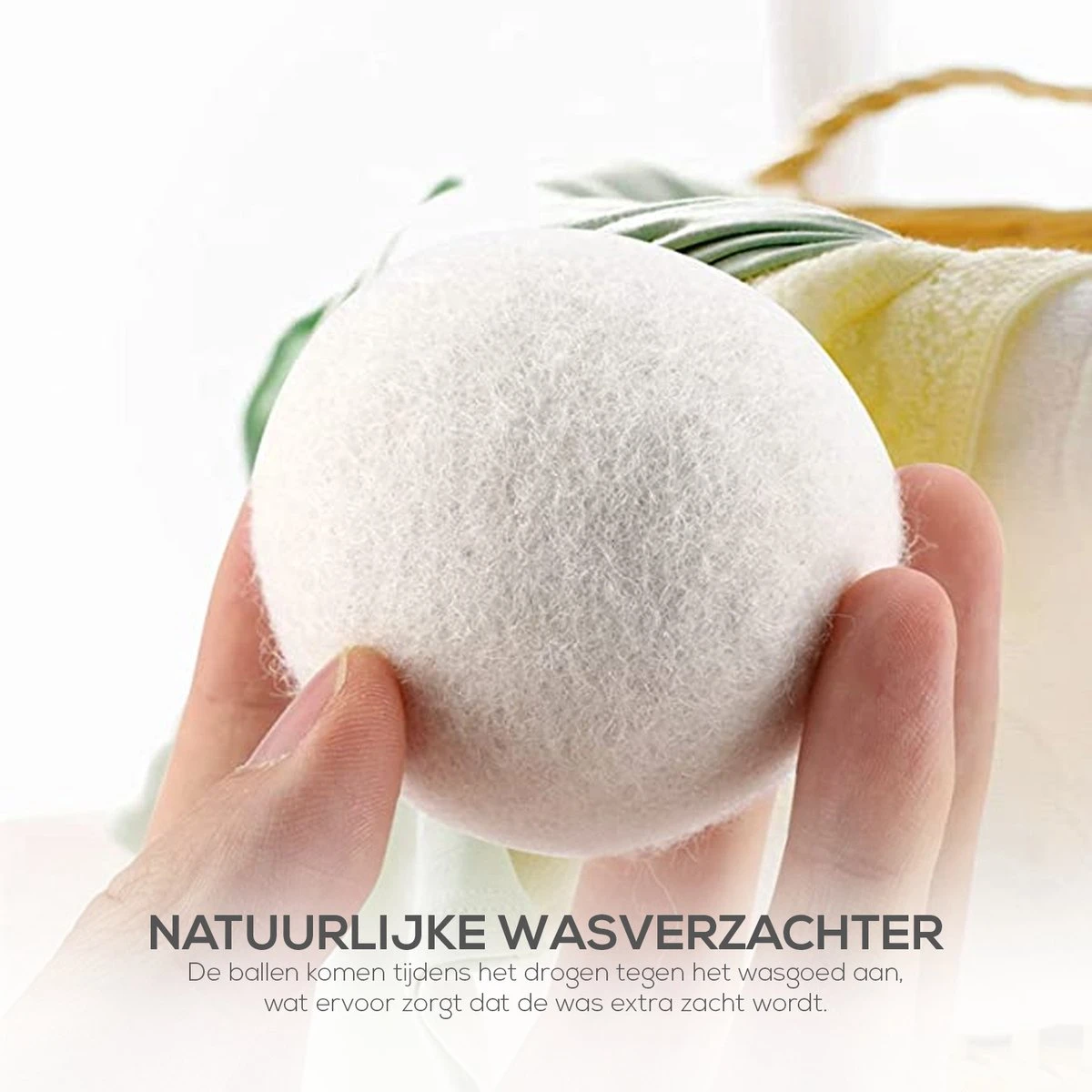 Merino Wollen Drogerballen XL - 10 Stuks - Herbruikbare Wasballen - Natuurlijke Wasverzachter - Wasbollen - Dryer Balls - Duurzame Nieuw-Zeelandse Droogballen - Afbeelding 3