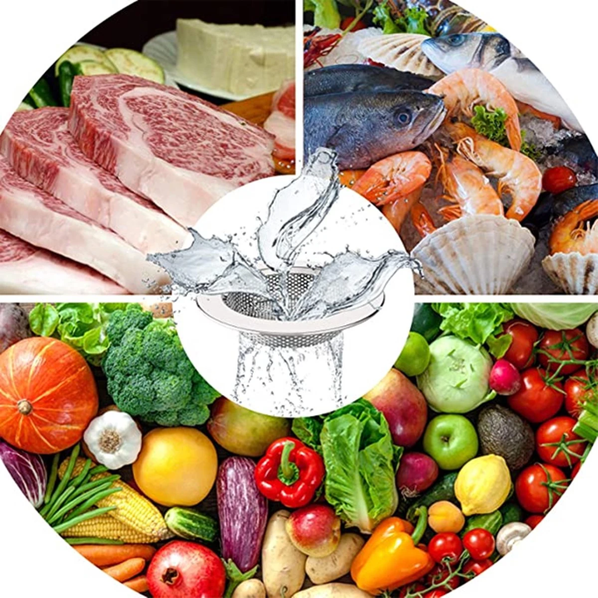 Luxe RVS Gootsteen Zeef Ø88mm - 50mm - Gootsteenstop - Afvoerzeef - Korfplug - Gootsteenbakje - Afvoerstop - Gootsteen Stop 80 Mm - Afbeelding 3