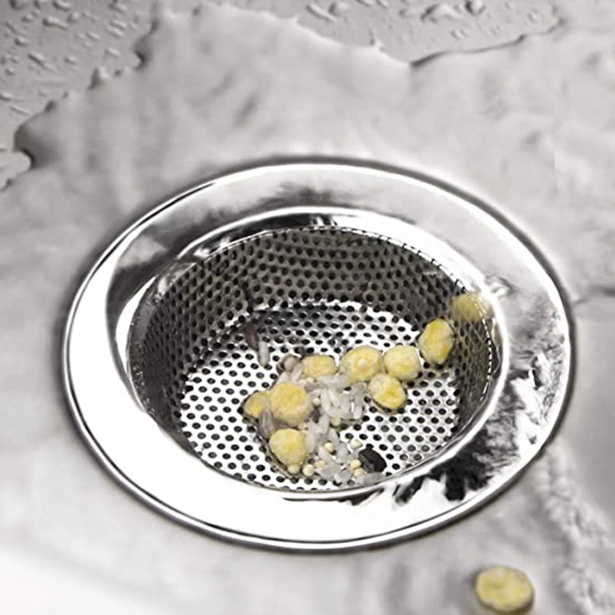 Luxe RVS Gootsteen Zeef Ø88mm - 50mm - Gootsteenstop - Afvoerzeef - Korfplug - Gootsteenbakje - Afvoerstop - Gootsteen Stop 80 Mm - Afbeelding 5