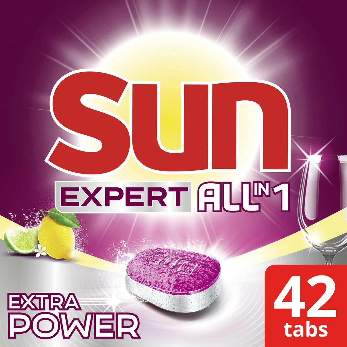 SUNĀ® Sun Expert All-in 1 Extra Power Citroen Vaatwastabletten