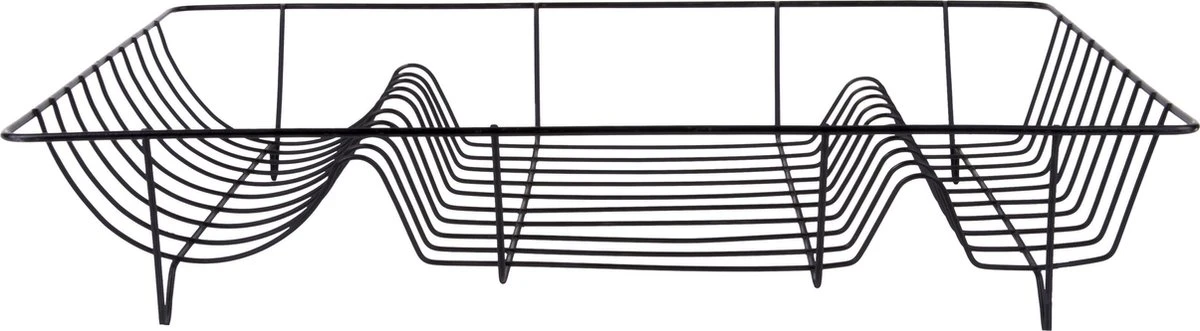Present Time Afdruiprek - Linea Zwart Met Mat Zwarte Tray - 49x32x9,5cm - Afbeelding 2