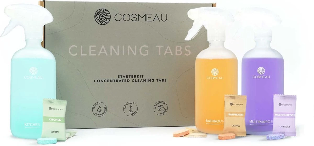 Cosmeau Schoonmaakmiddel Tabletten Cleaning Tabs Schoonmaak Tabs - Keukenreiniger - Badkamerreiniger Sanitair- Glasreiniger - Afbeelding 7