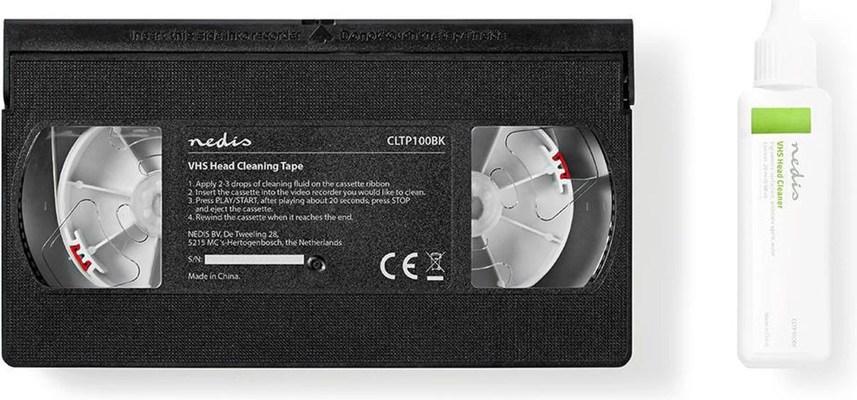 Nedis VHS-Reinigingscassette - 20 Ml - VHS-Koppen - Zwart - Afbeelding 4