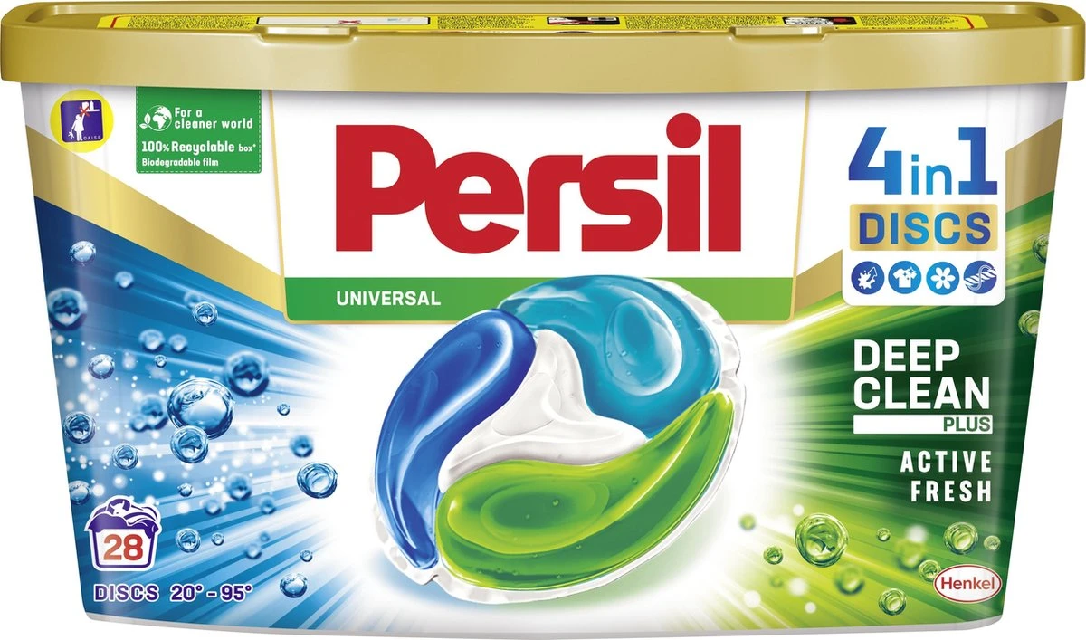 PersilĀ® Persil 4in1 Discs Universal Wascapsules - Wasmiddel Capsules - Voordeelverpakking - 6 X 28 Wasbeurten - Afbeelding 2