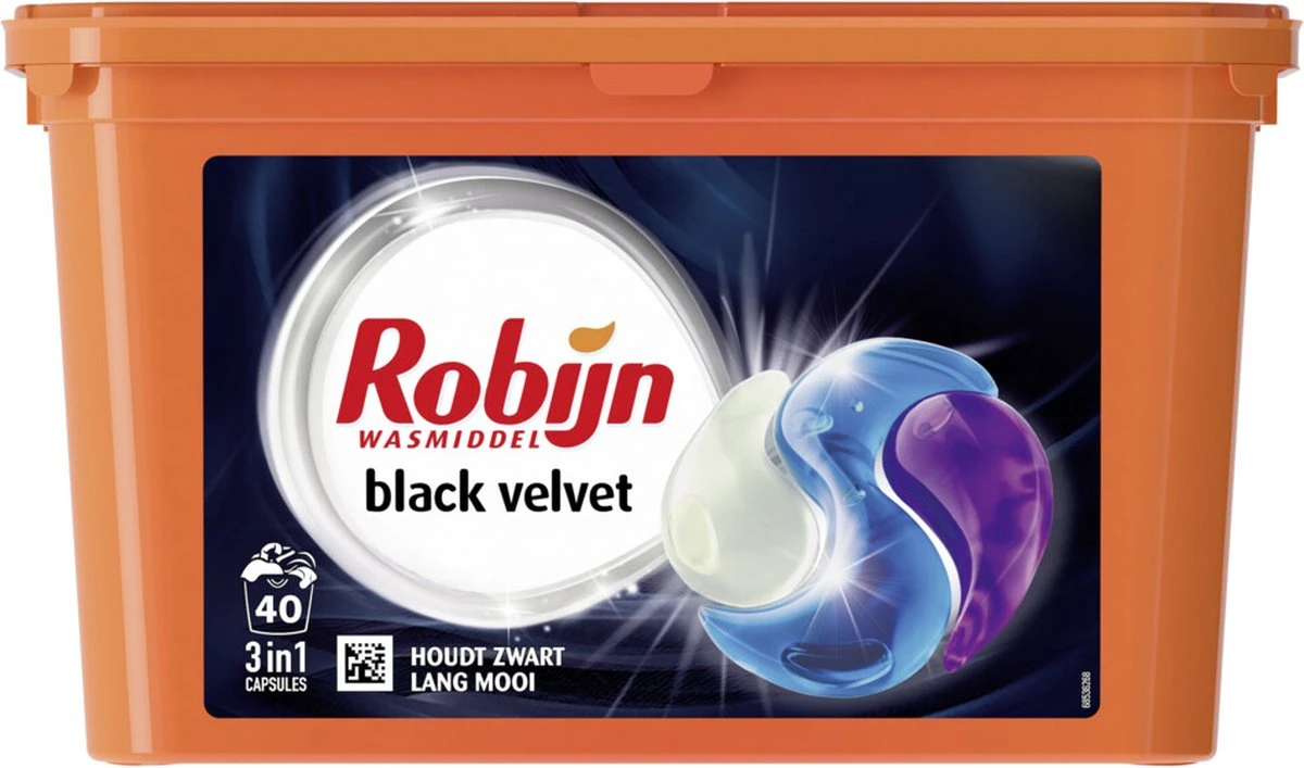 Robijn Wascapsules 3-in-1 Black Velvet - 3 X 40 Stuks - Voordeelverpakking - Afbeelding 3
