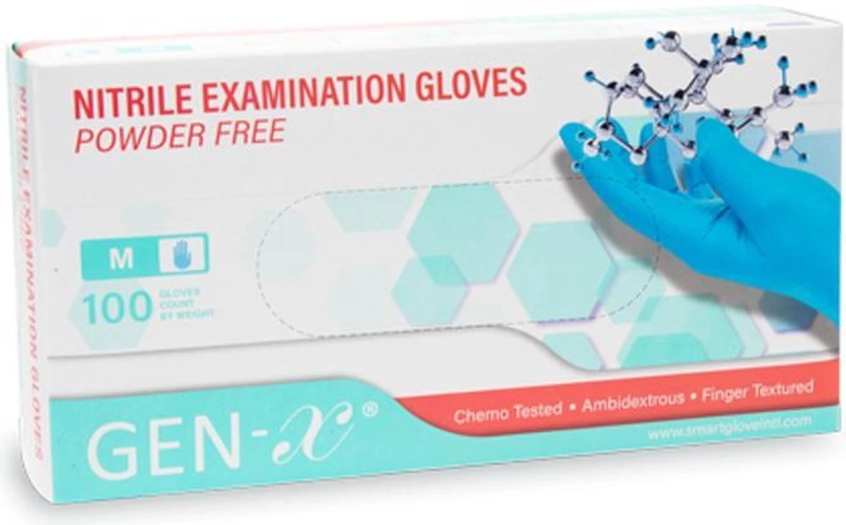 Gen-X Nitril Handschoenen | Handschoenen Wegwerp | Medisch | 100 PCS | Maat XL - Afbeelding 4
