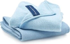 Geweldigschoon Blauwe Microvezel Raamdoekenset Bestaande Uit 1 Schoonmaakdoek + 1 Droogdoek (raamdoeken, Raamset)