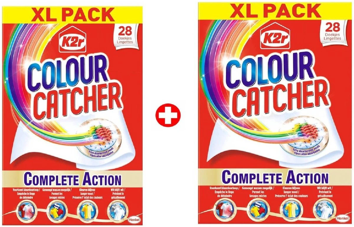 Wasmiddel - K2r Colour Catcher Anti-kleurdoorloop Doekjes 56 Stuks - Afbeelding 2