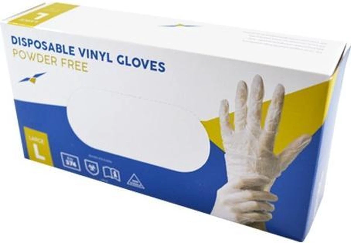 Wegwerp Handschoenen - Vinyl Handschoenen - Poedervrij - Wit - Maat L - 100 Stuks - Afbeelding 7