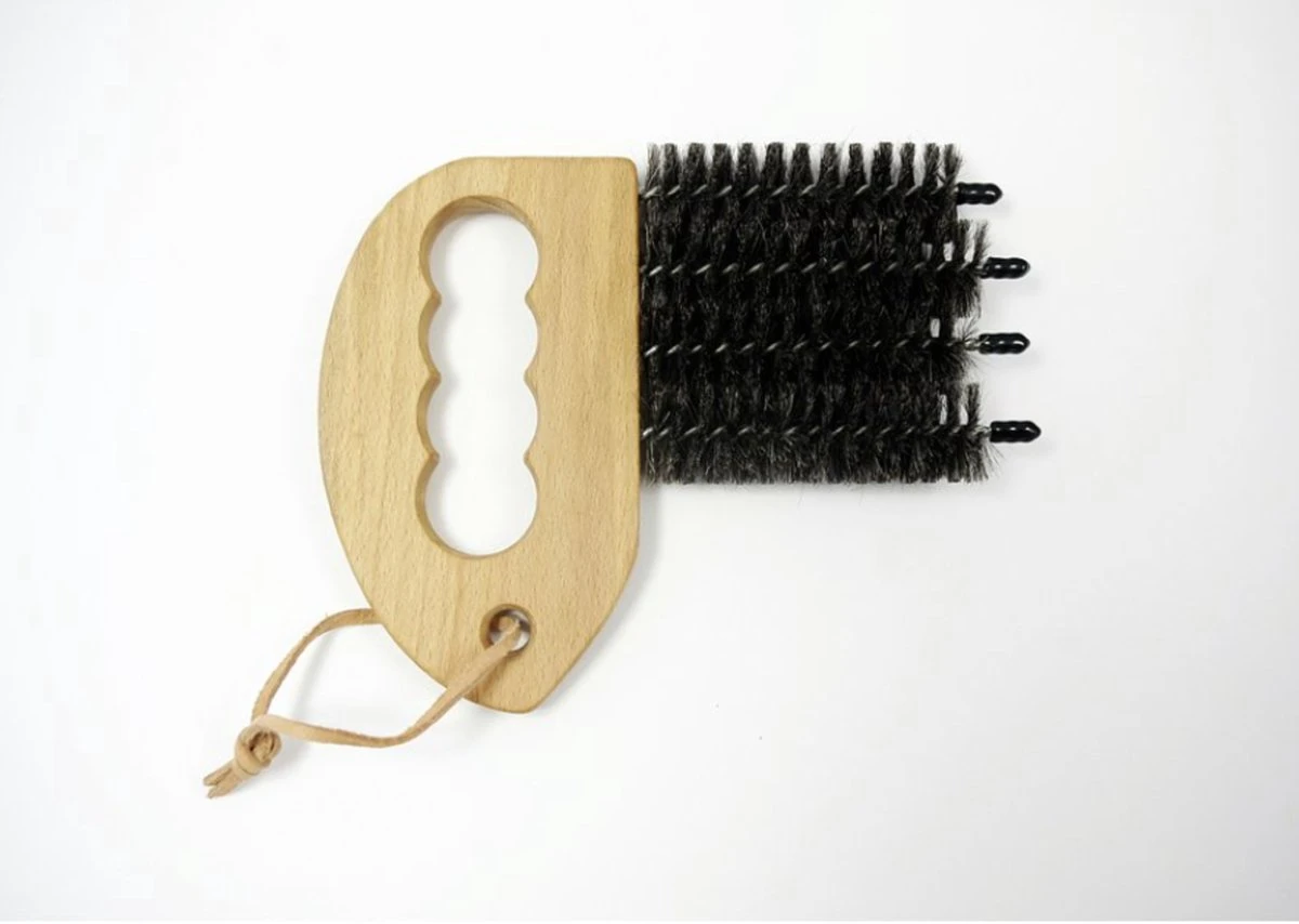 Lamellen Reiniger -Luxaflex- Lamellen-Borstel Met Handvat - Jaloezieën - Lamellen Reiniger - Geitenhaar-hout