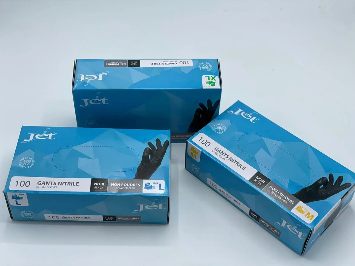 Merkloos Medische Wegwerp Handschoenen - 100 STUKS - Categorie 3 - Soft-Nitril - Poedervrij - Latex Vrij - ZWART - MAAT L