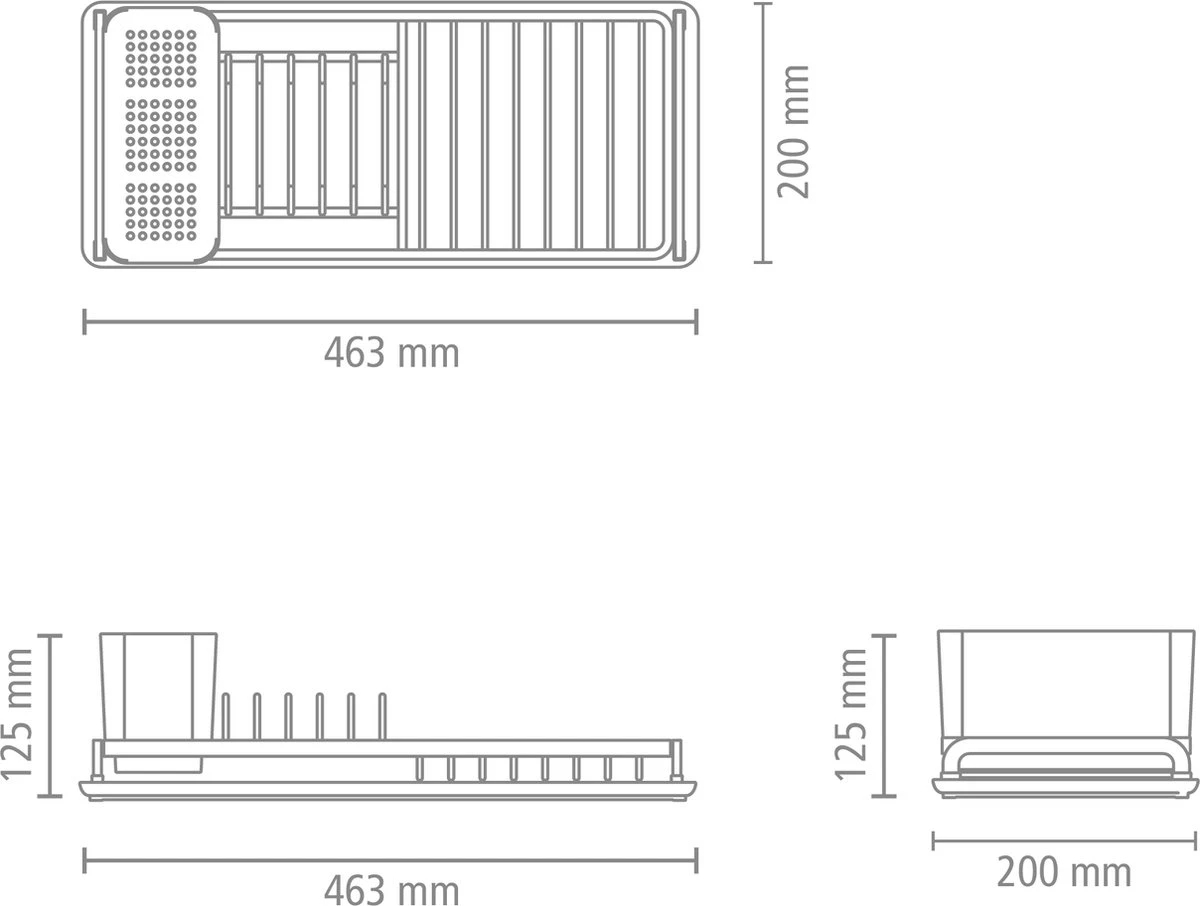 Brabantia SinkSide Afdruiprek Compact - Dark Grey - Afbeelding 2