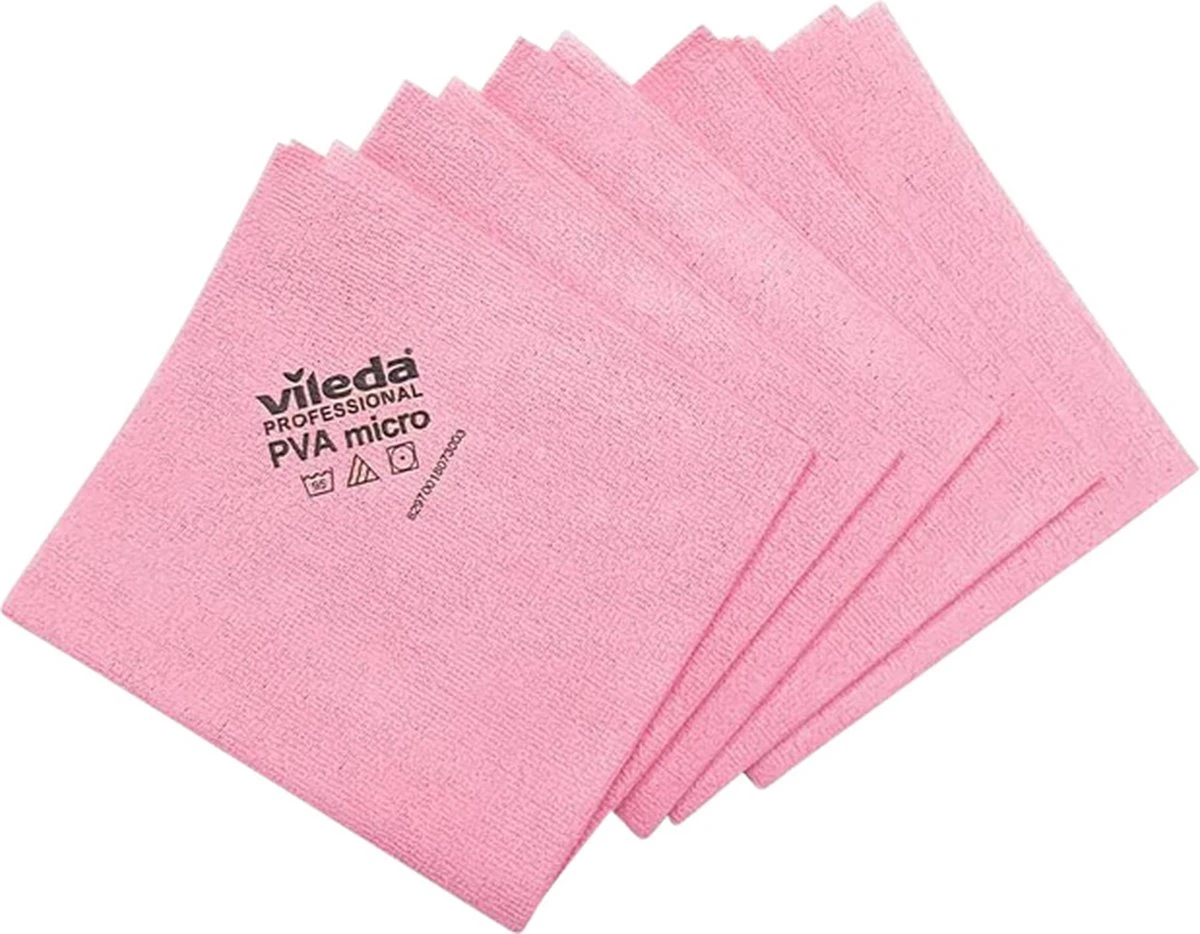 Vileda Microvezeldoek PVA Rood Pak Van 5 Stuks - Afbeelding 3