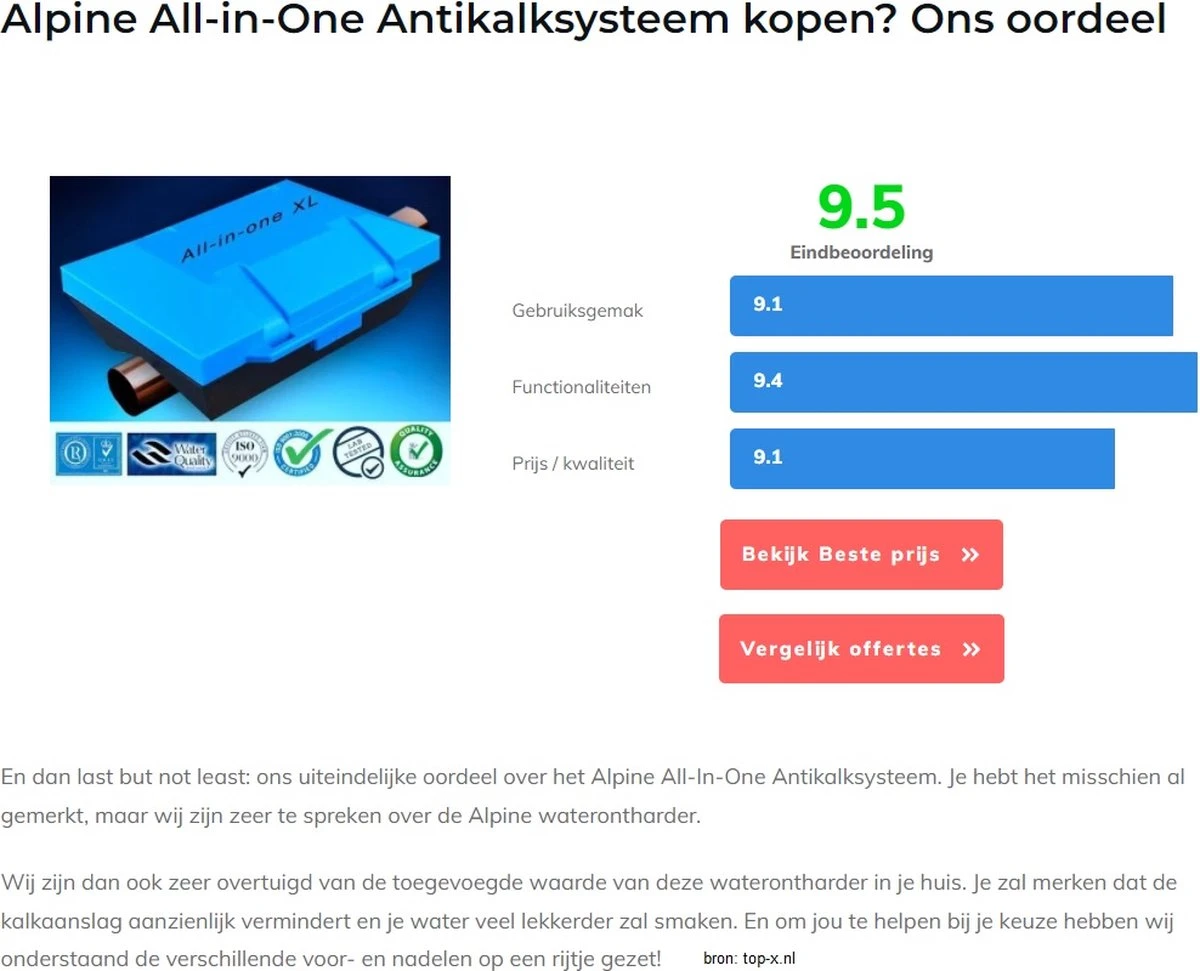 Alpine® Hét Waterontharder Alternatief All-in-one XL Antikalk Magneet Voor Koper En Kunststof Leidingen 20.000 Gauss - Energiebesparing - Energie Besparen - Gas Besparen - Afbeelding 8