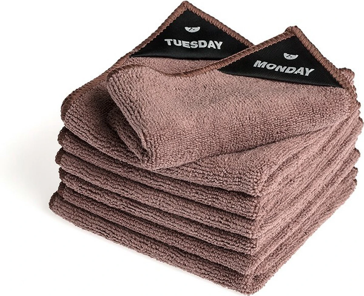 Klud Klud Vaatdoek Set - 7 Dagen - Mauve