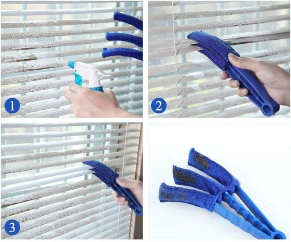 Merkloos Luxaflex Reiniger - Jaloezie Reiniger - Lamellen Reiniger - Plumeau - Jaloezie Stoffer - Luxaflex Borstel - Jaloezie Borstel - Stofvrij - Afbeelding 2