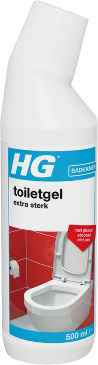 HG Toiletgel Extra Sterk - 500ml - Verwijdert De Hardnekkigste Aanslag - Tast Niet Glazuur, Roestvrijstaal En Chroom Niet Aan - Biologisch Afbreekbaar - Afbeelding 4