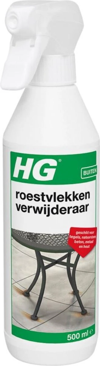 HG Roestvlekken Verwijderaar - 500ml - Veilig In Gebruik - Voor Alle Natuursteensoorten, Alle Houtsoorten, Keramische Tegels, Dakpannen -