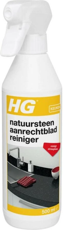 HG Natuurstenen Aanrechtbladreiniger - 500ml - Veilig In Gebruik - Streeploos Schoon - Dagelijkse Reiniging