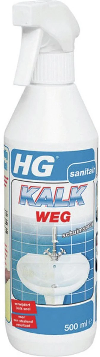 HG Kalkweg Schuimspray - 500ml - 100% Glans - Verwijdert En Voorkomt Kalk - Biologisch Afbreekbaar - Afbeelding 9