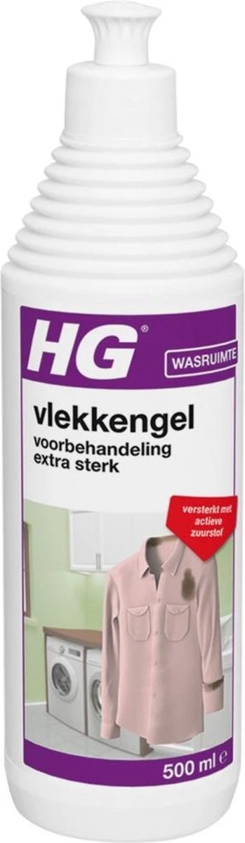 HG Vlekken Voorbehandeling Gel Extra Sterk - 500 Ml - Verwijdert De Allerergste Vlekken = Met Actieve Zuurstof - Afbeelding 6