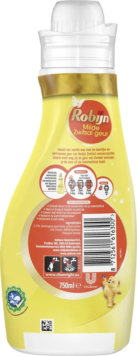 Robijn Wasverzachter Zwitsalgeur - 8 X 30 Wasbeurten - Voordeelverpakking - Afbeelding 4