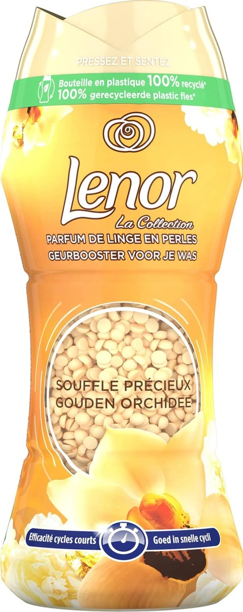 Lenor Geurbooster Gouden Orchidee - Geurparels - 6x16 Wasbeurten - Voordeelverpakking - Afbeelding 2