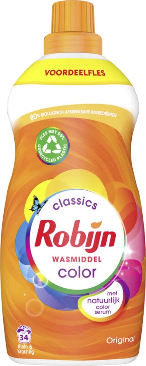 Robijn Colour Klein En Krachtig Wasmiddel - Jaarbox - 6 X 665ml - Afbeelding 2