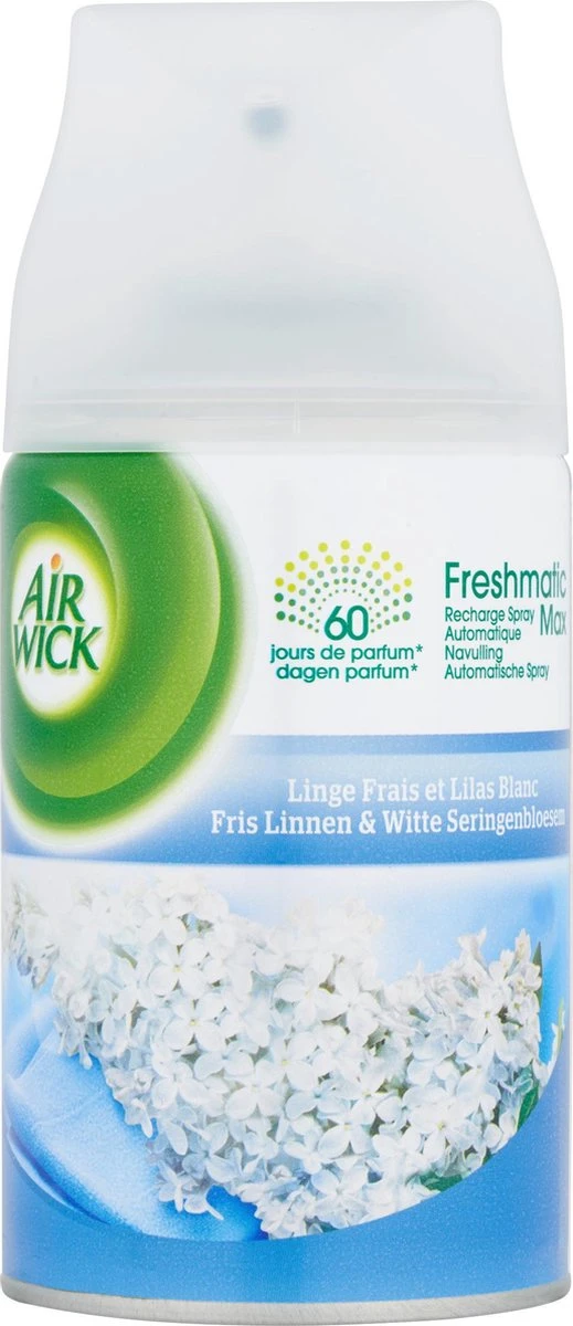 AIRWICK Freshmatic Automatische Spray Refill Frisse Linnen & Witte Bloemen Krimp - (3x250ml) - Afbeelding 3