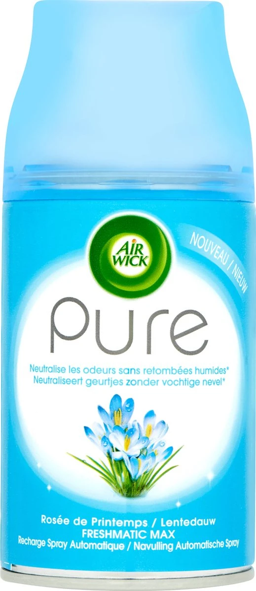 Air Wick Freshmatic Automatische Spray - Luchtverfrisser - Pure Lentedauw Navulling - 3 Stuks - Afbeelding 2