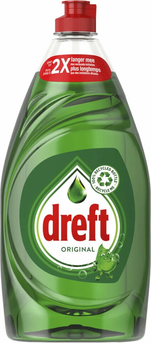 Dreft Platinum Quickwash Original - Vloeibaar Afwasmiddel - Tot 3x Sneller Schoonmaken Van Het Vet - Voordeelverpakking 8 X 780ml - Afbeelding 3