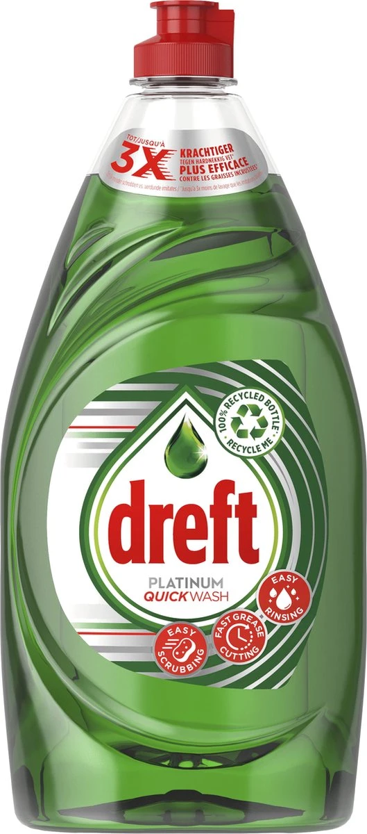 Dreft Platinum Quickwash Original - Vloeibaar Afwasmiddel - Tot 3x Sneller Schoonmaken Van Het Vet - Voordeelverpakking 8 X 780ml - Afbeelding 2