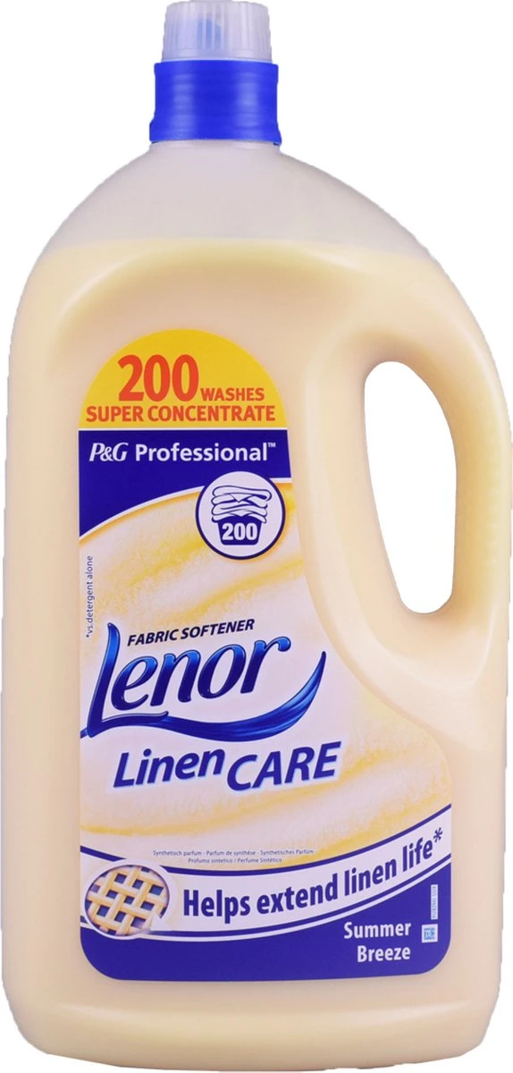 Lenor - Wasverzachter Professional Linen Care - Ultra Zomerfris - 4 Liter - 200 Wasbeurten - Afbeelding 2