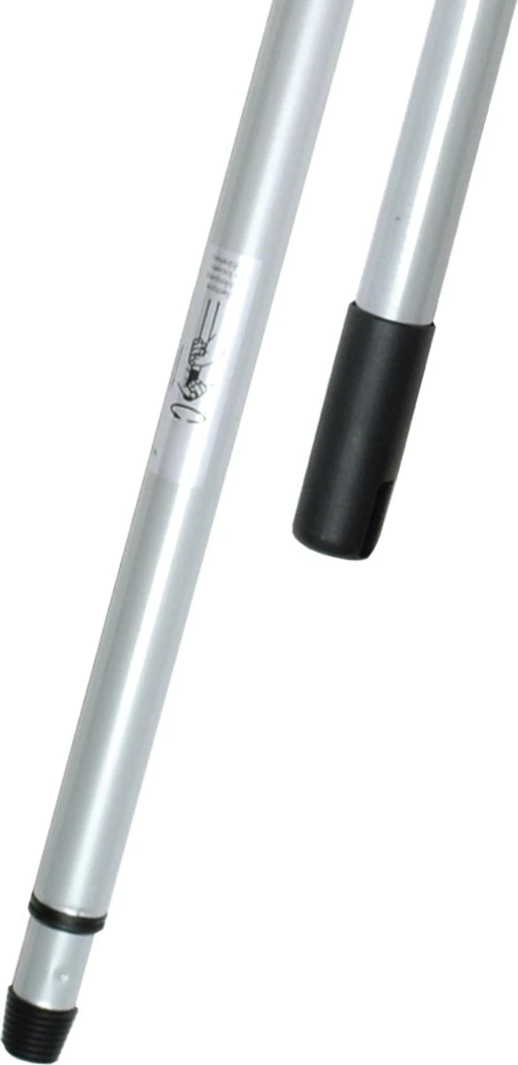 Houten Schrobborstel/schrobber Inclusief Metalen Telescoopsteel Zilver 200 Cm - Afbeelding 2