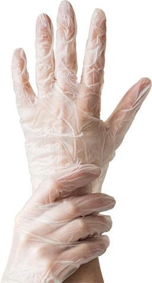 Wegwerp Handschoenen - Vinyl Handschoenen - Poedervrij - Wit - Maat L - 100 Stuks - Afbeelding 4