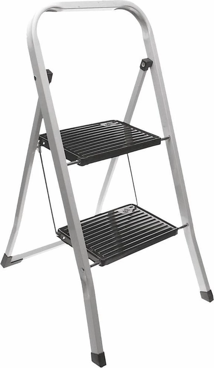 Excellent Houseware Inklapbare Keukentrap - 2 Treden - Tot 150kg - Metaal - Afbeelding 4