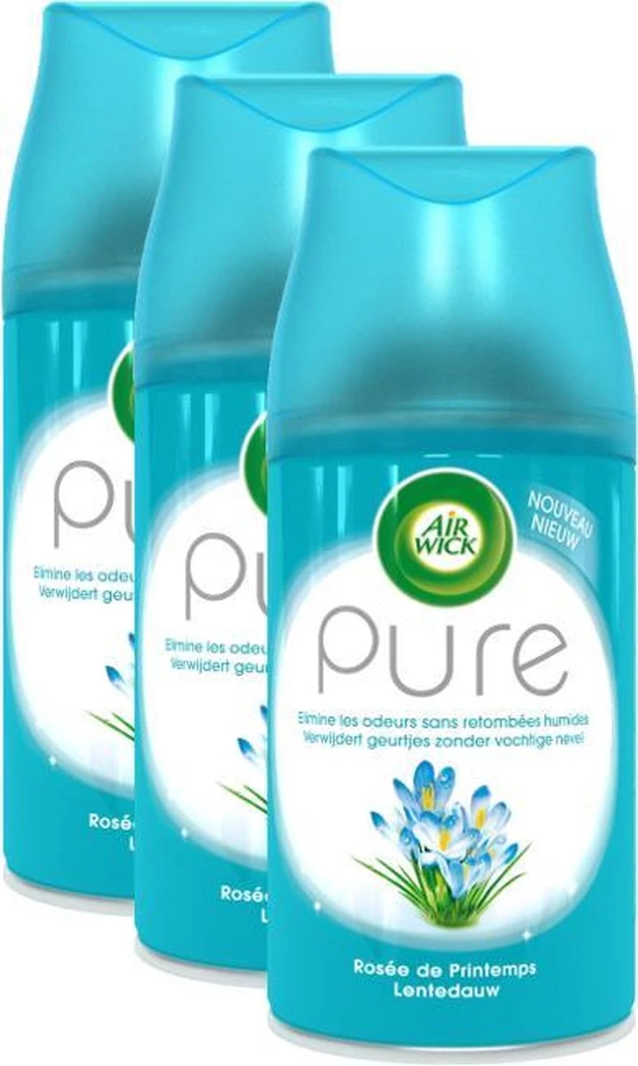 Air Wick Freshmatic Automatische Spray - Luchtverfrisser - Pure Lentedauw Navulling - 3 Stuks - Afbeelding 7