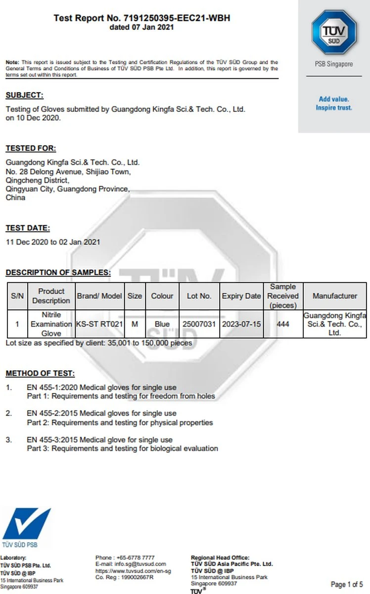 100 Medische Nitril Onderzoekshandschoenen | Kingfa KS-ST RT021 - Afbeelding 5