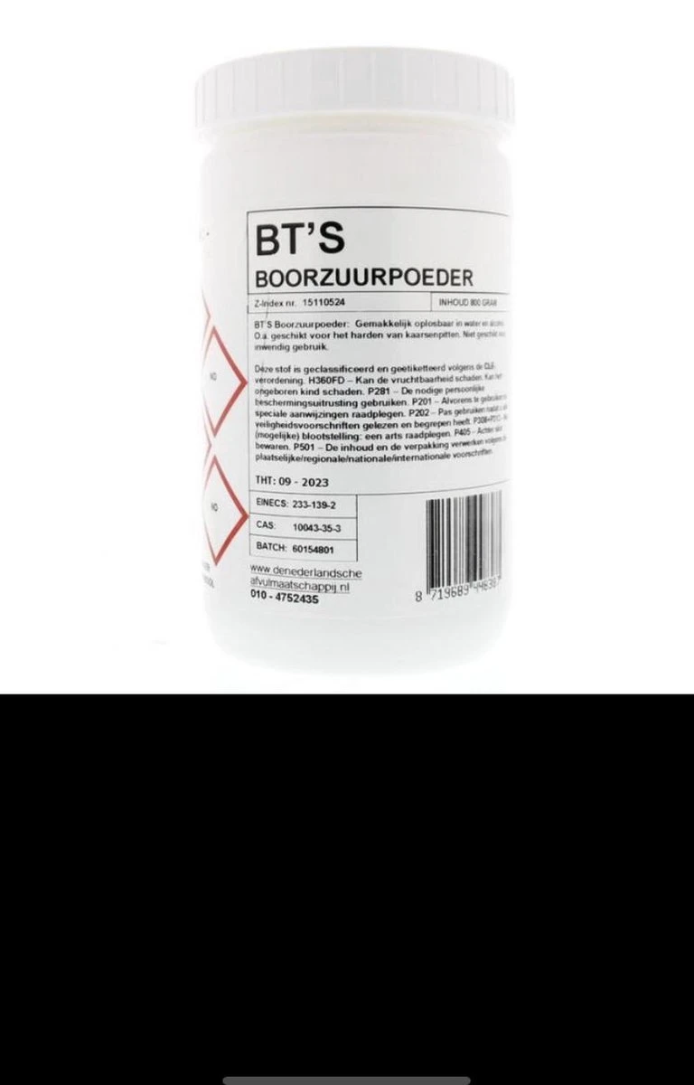 Boorzuurpoeder 800 Gr - Afbeelding 2