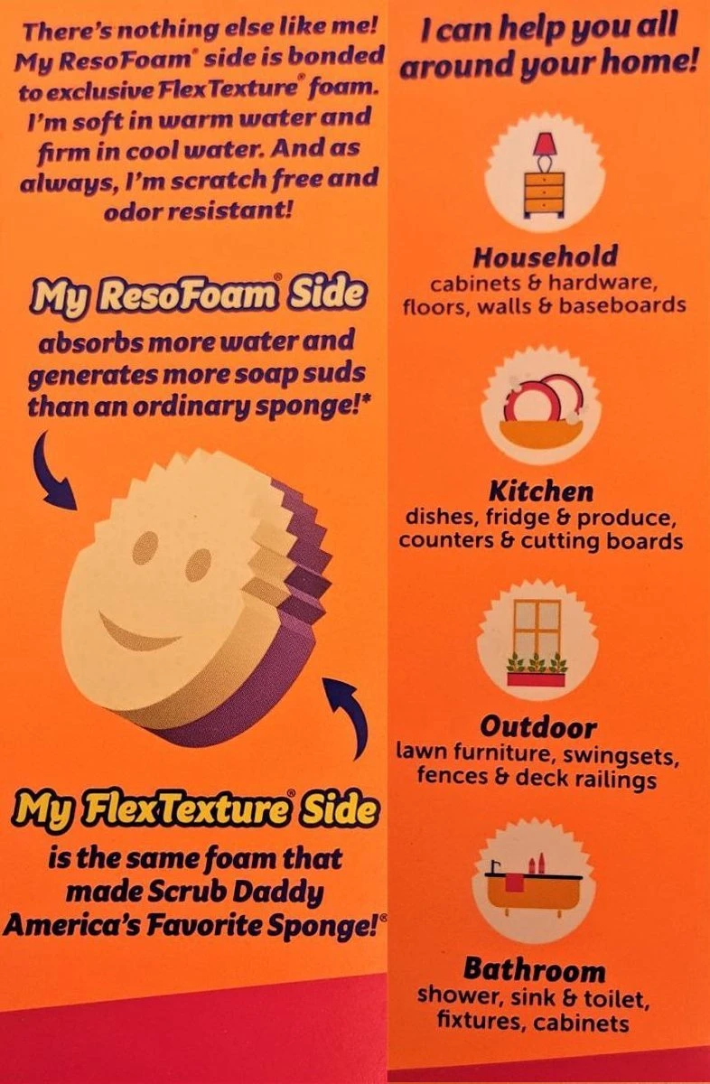 Scrub Daddy - Scrub Mommy Krasvrije Spons Dubbelzijdig Roze - Afbeelding 3