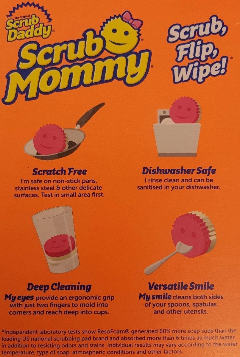 Scrub Daddy - Scrub Mommy Spons Krasvrij Dubbelzijdig Paars - Afbeelding 6