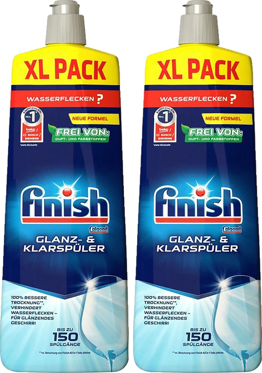 Finish Naspoelmiddel Glansspoelmiddel Regular Vaatwasmiddel 2x 750 Ml