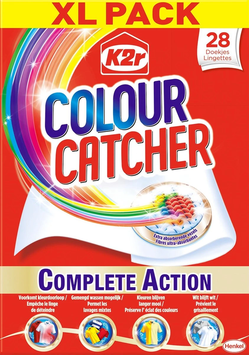 K2r Colour Catcher - Anti Kleurdoorloopdoekjes - Kleurbeschermer - 28 Stuks