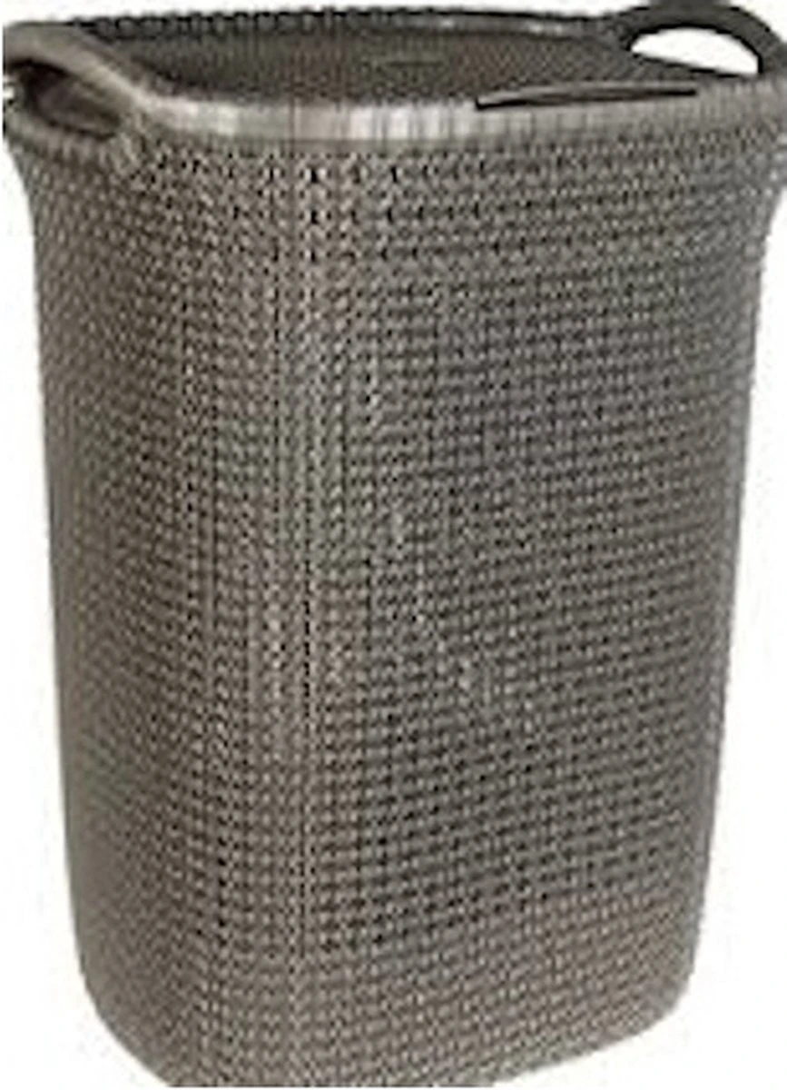 Curver Knit Wasmand Met Deksel - 57L - Bruin - Afbeelding 9